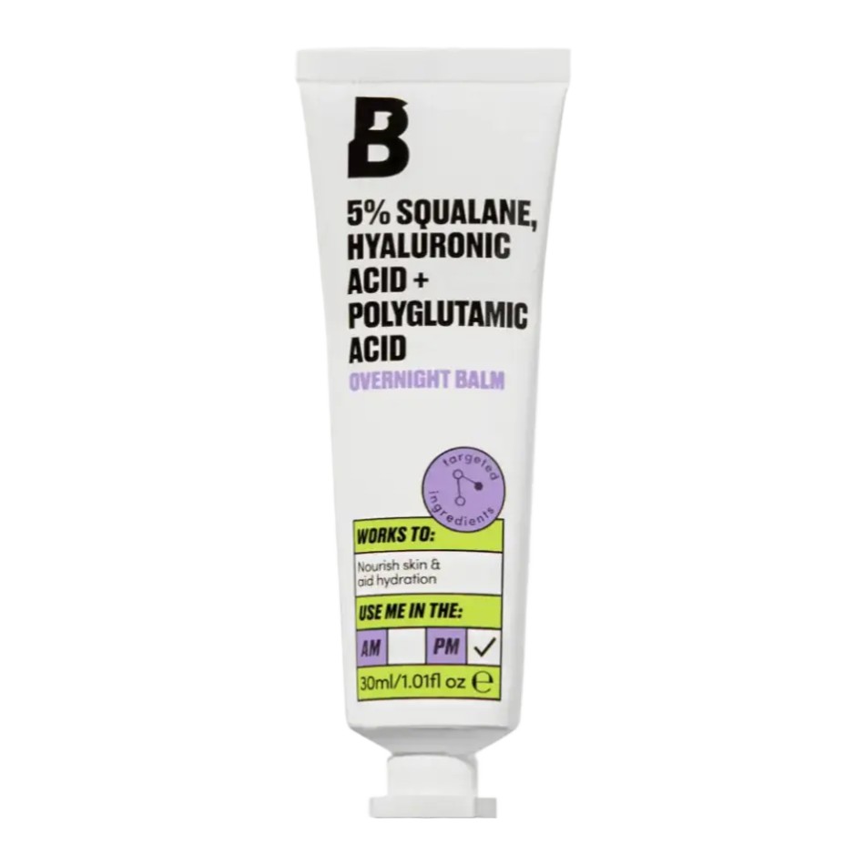 Beauty Bay 5% Squalane, Hyaluronic Acid + Polyglutamic Acid Overnight Balm