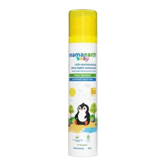 Mamaearth Baby Rich Moisturizing Ultra Light Sunscreen SPF 50