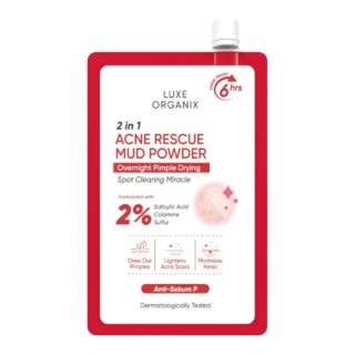 Luxe Organix 2-In-1 Acne Rescue Mud Powder Overnight Pimple Drying