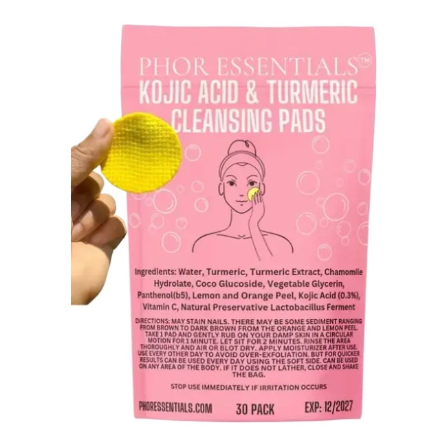 Phor Essentials Turmeric Kojic Acid Exfoliating Cleansing Pads