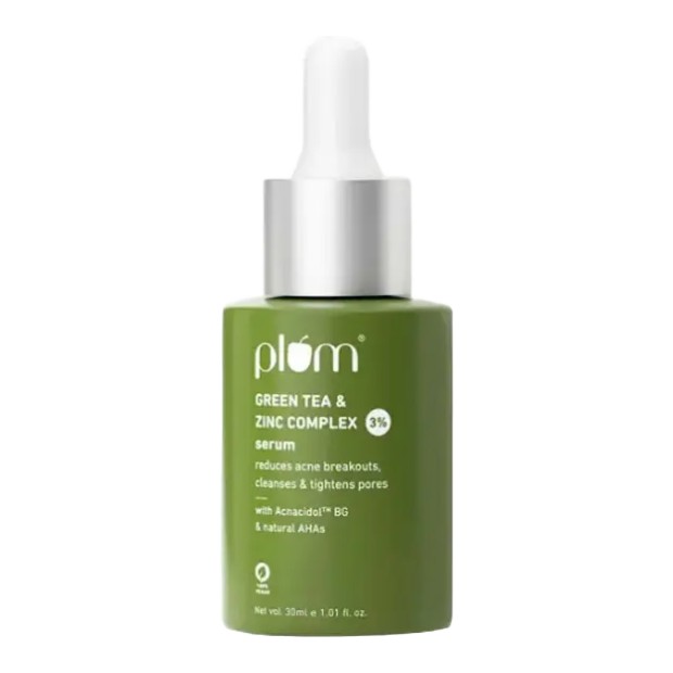 Plum Goodness 3% Zinc Complex Face Serum With Green Tea