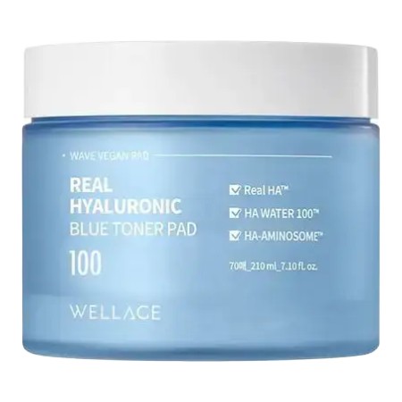 Wellage Real Hyaluronic Blue 100 Toner Pad