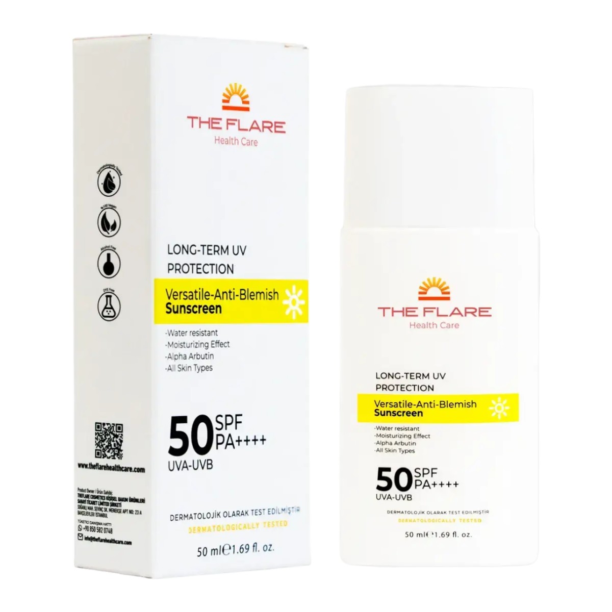 The Flare Health Care Versatile Anti-Blemish Sunscreen SPF 50