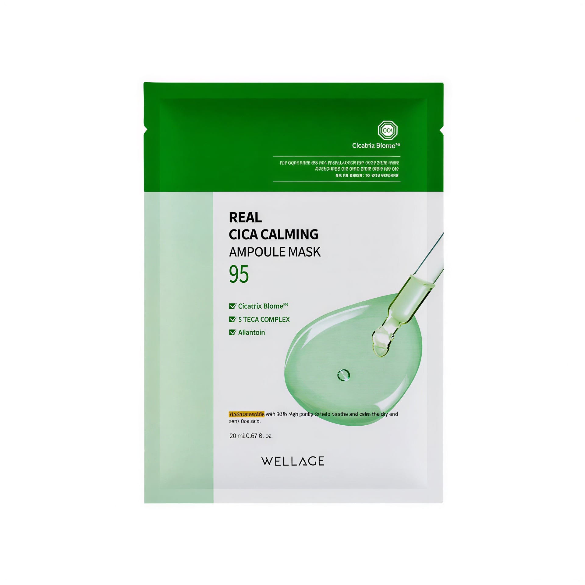 Wellage Real Cica Calming Ampoule Mask