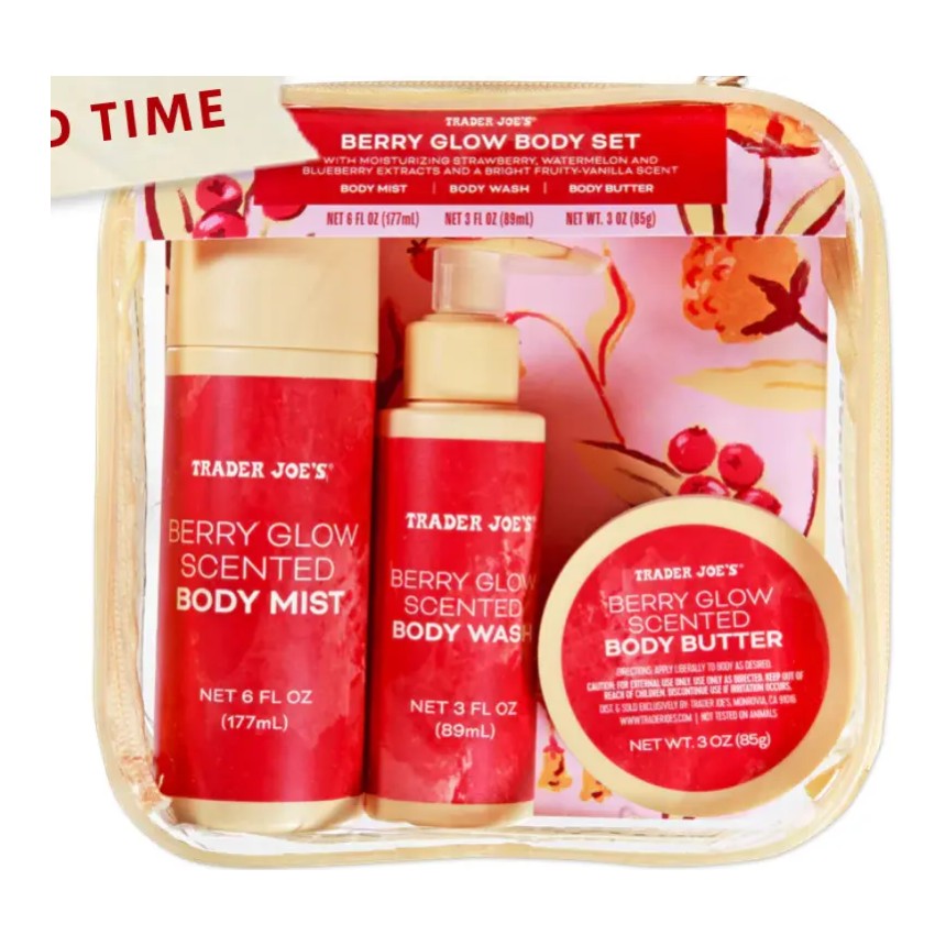 Trader Joe's Berry Glow Body Set