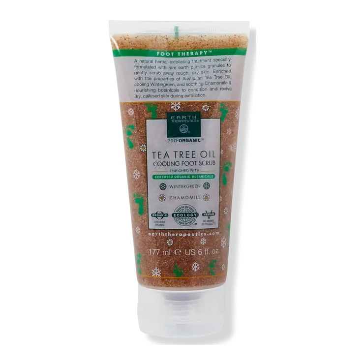 Earth Therapeutics Tea Tree Oil Cooling Foot Scrub