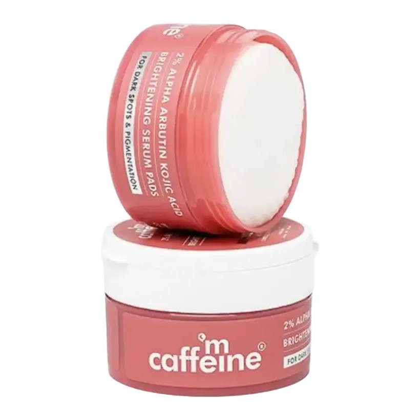 mCaffeine Clear Glow 2% Alpha Arbutin Kojic Acid Brightening Serum Pads