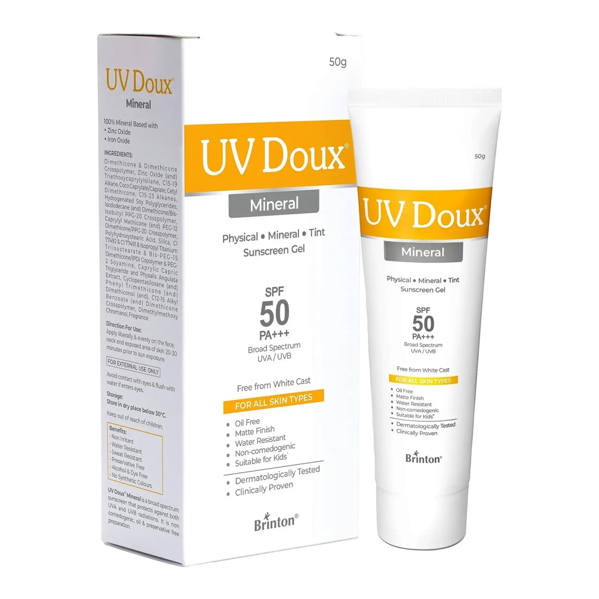 UV Doux Mineral Sunscreen Gel SPF 50