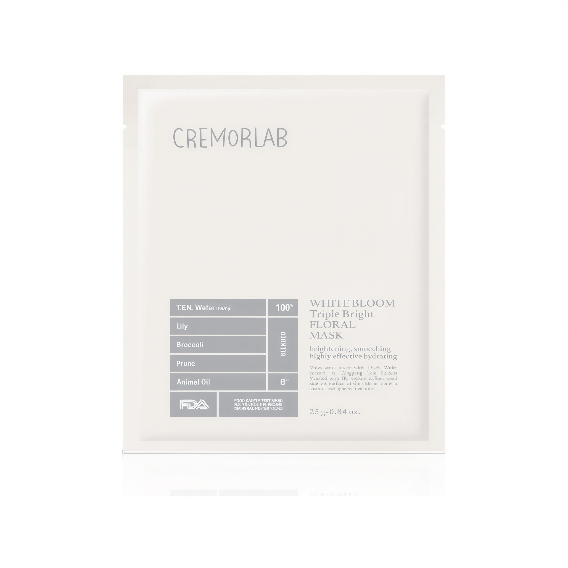 Cremorlab White Bloom Triple Bright Floral Mask