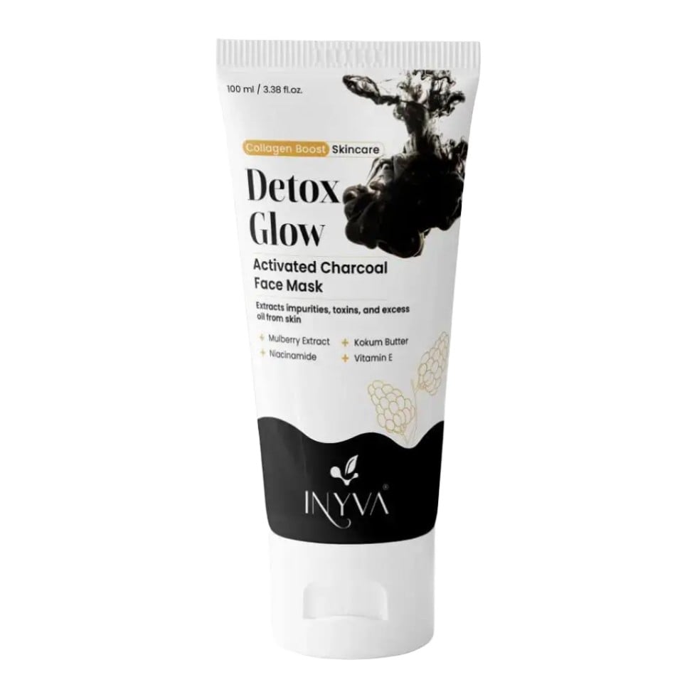 INYVA Detox Glow Activated Charcoal Face Mask