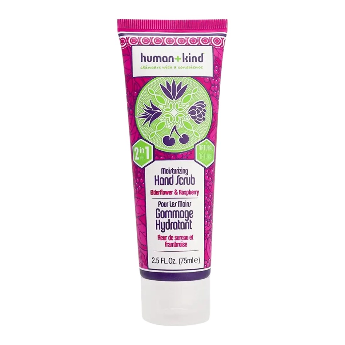 human+kind Hand Scrub Elderflower & Raspberry