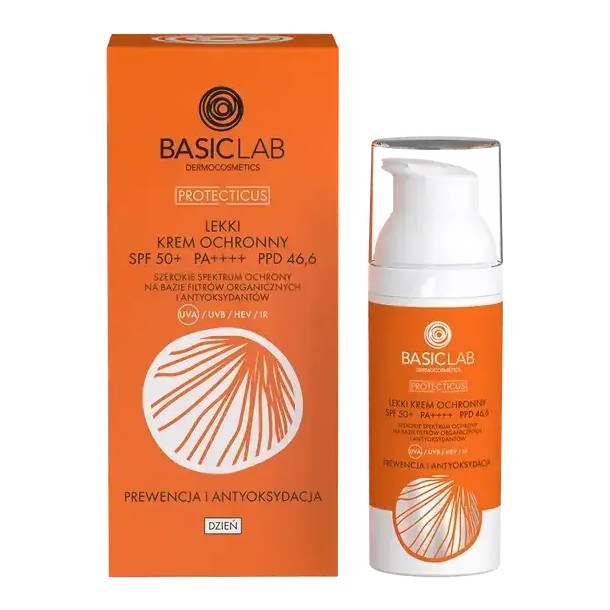 BasicLab Lekki Krem Ochronny SPF 50+