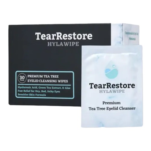 TearRestore Hylawipe Premium Tea Tree Eyelid Cleanser