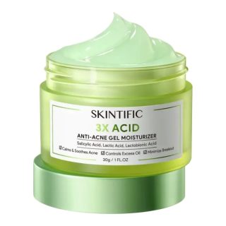 Skintific 3x جل مرطّب مضاد لحب الشباب بالأحماض