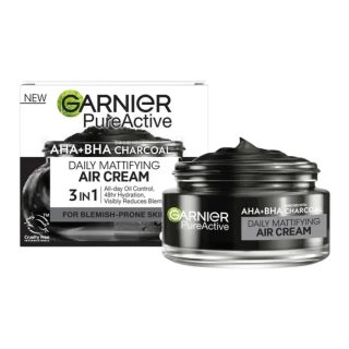 Garnier كريم إير يومي مطفٍ بالفحم AHA+BHA