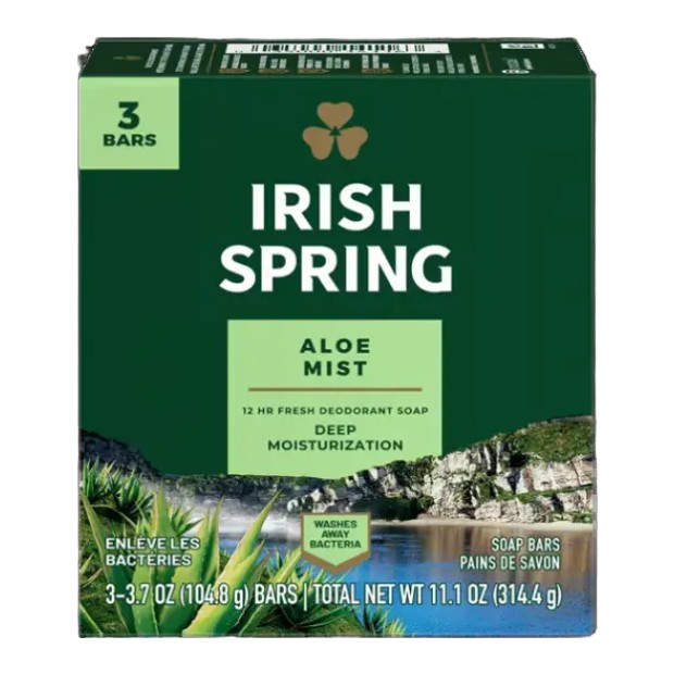 Irish Spring Aloe Mist Deodorant Bar Soap