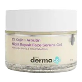 The Derma Co 1% Kojic + Arbutin Night Repair Face Serum-Gel