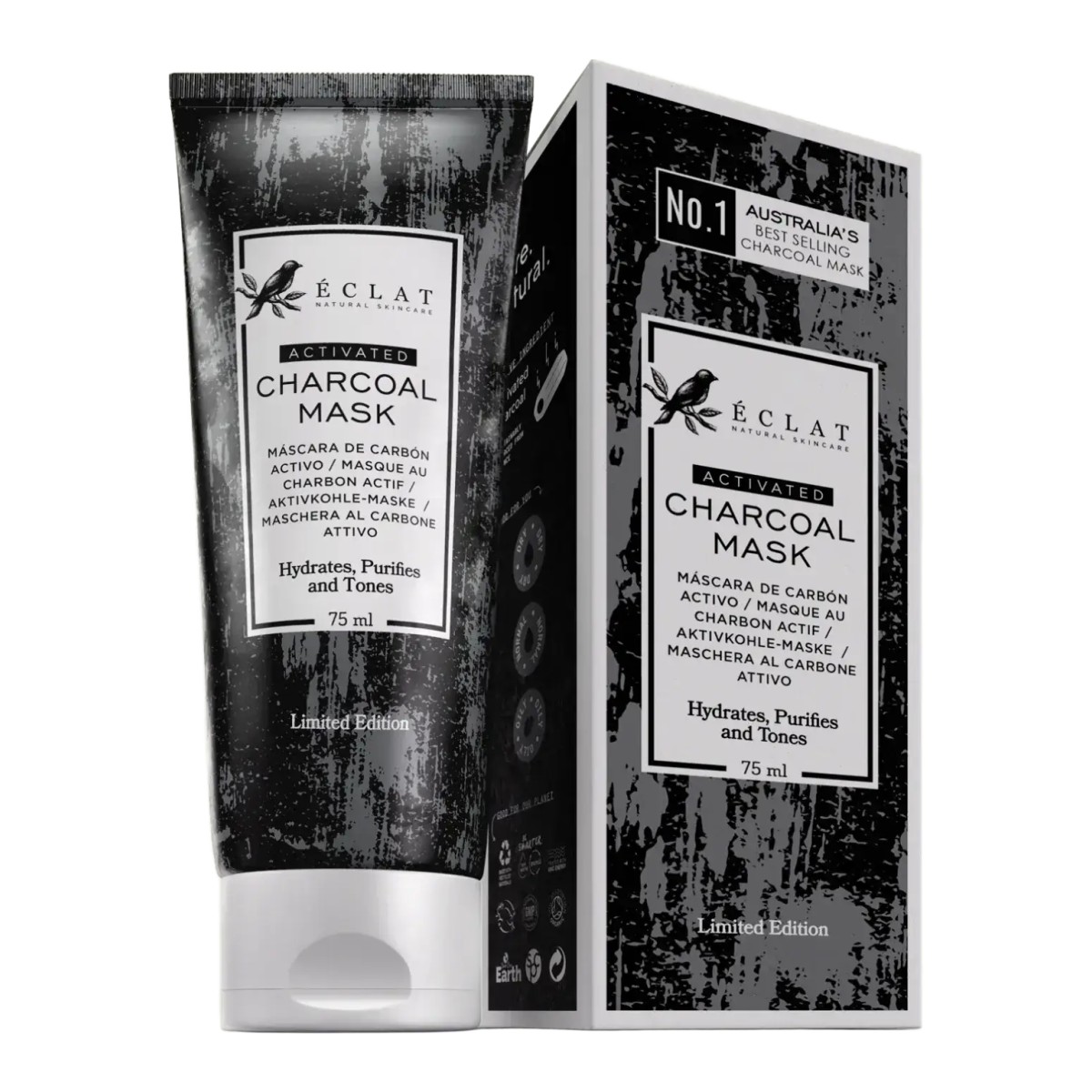 Eclat Natural Skincare Activated Charcoal Mask