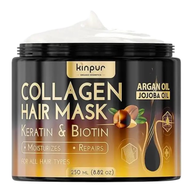 Kinpur Organic Cosmetics Collagen Hair Mask With Keratin  & Biotin