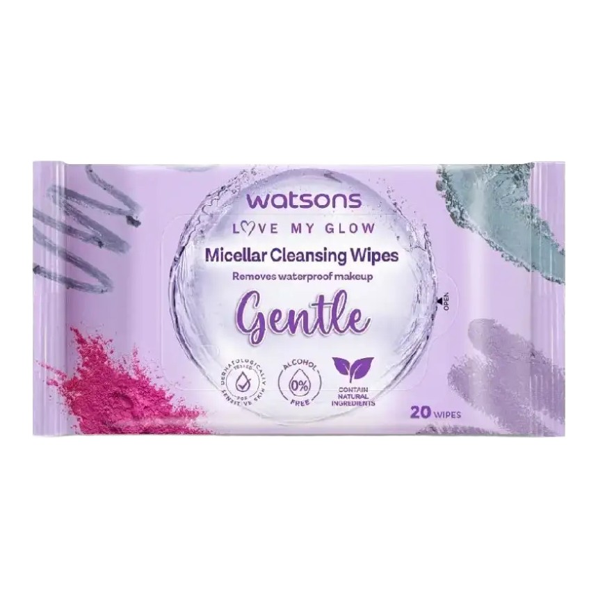 Watsons Micellar Cleansing Wipes Gentle