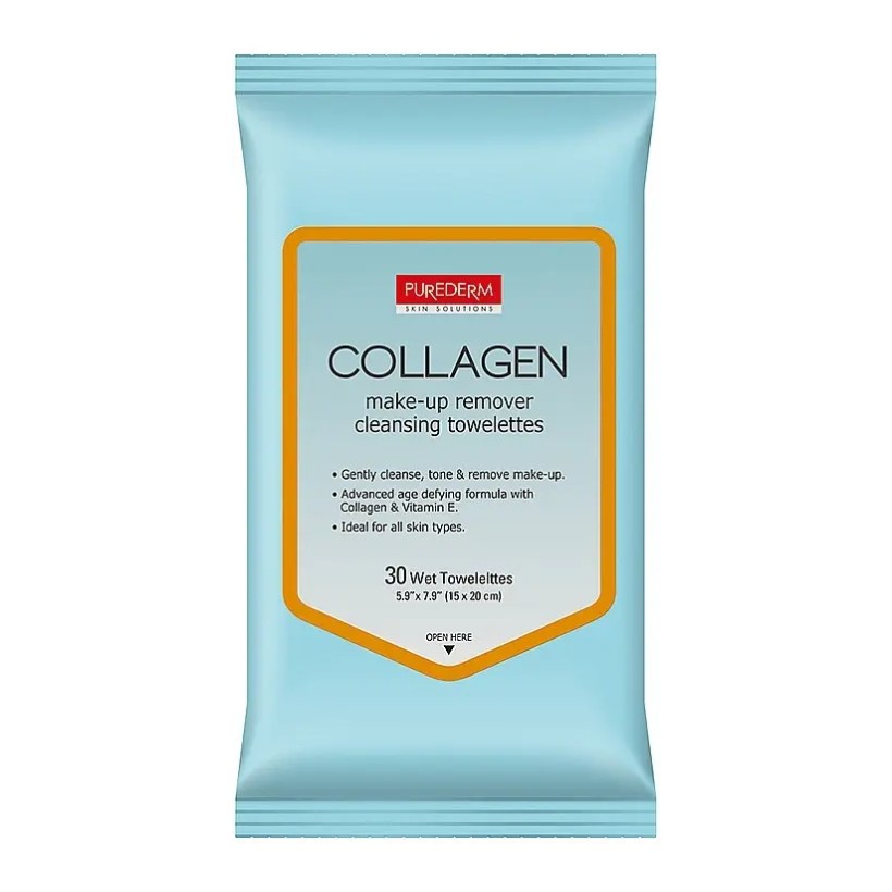 Purederm Collagen Make-Up Remover Cleansing Towelettes