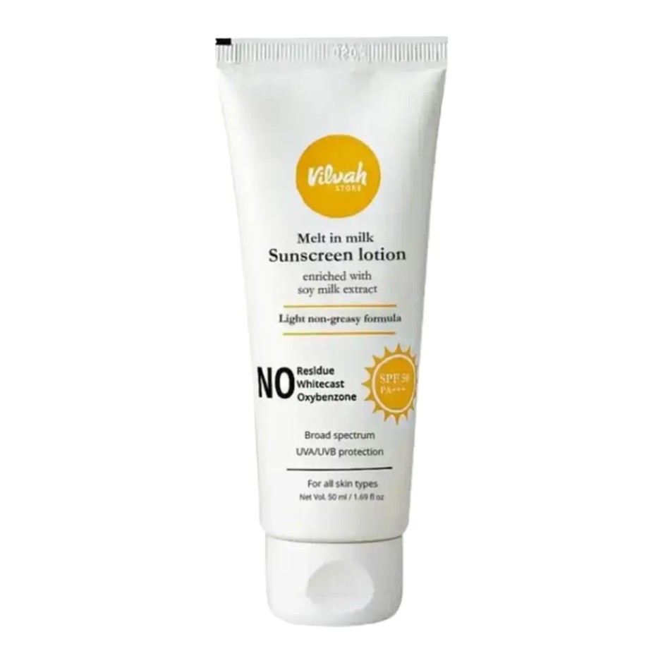 Vilvah Melt-In-Milk Sunscreen Lotion SPF 50