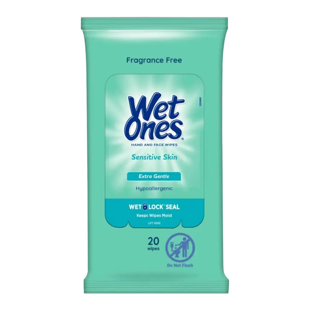 Wet Ones Sensitive Skin Extra Gentle Hand And Face Wipes