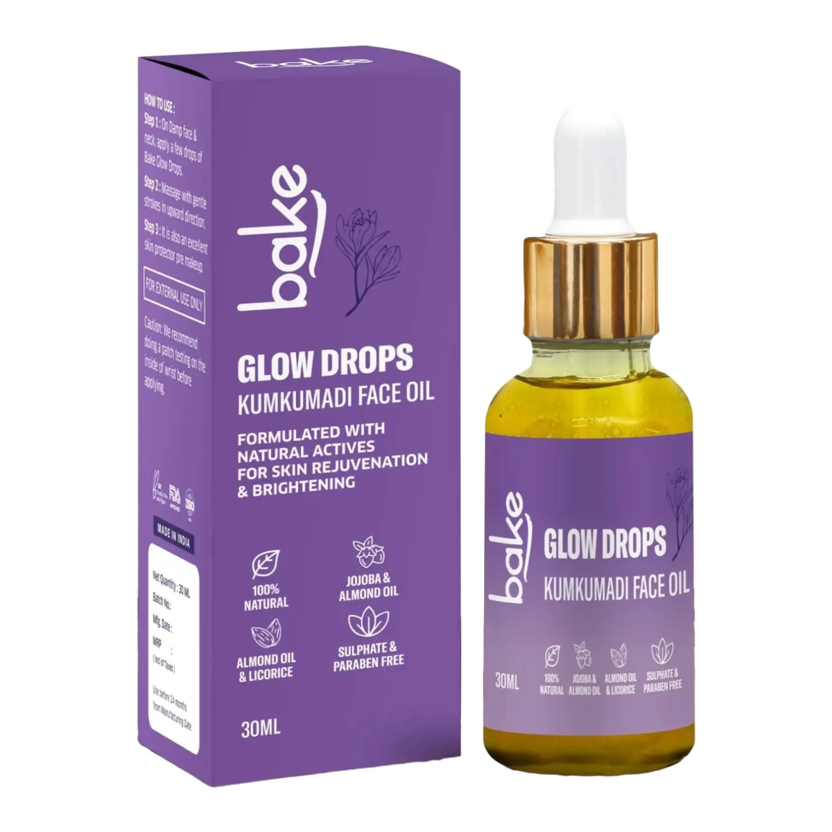 Bake Glow Drops Kumkumadi Face Oil