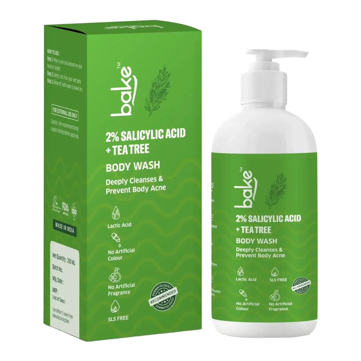 Bake 2% Salicylic Acid + Tea Tree Body Wash