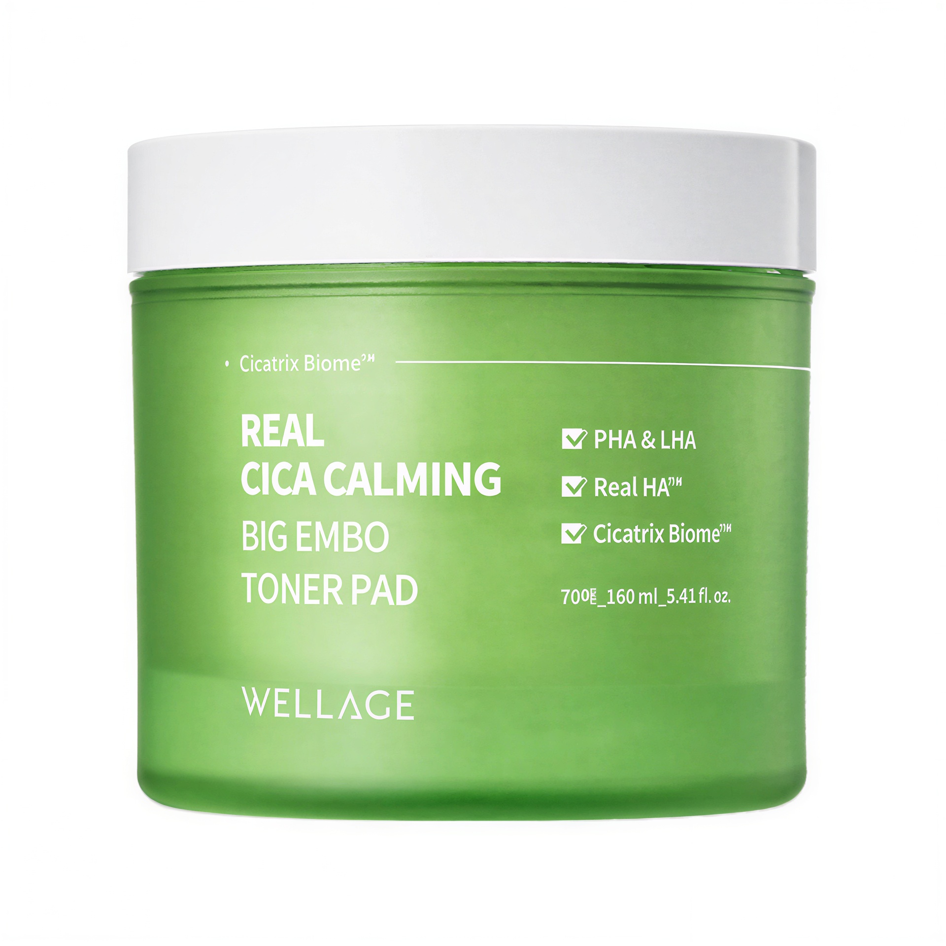Wellage Real Cica Calming Big Embossed Toner Pad