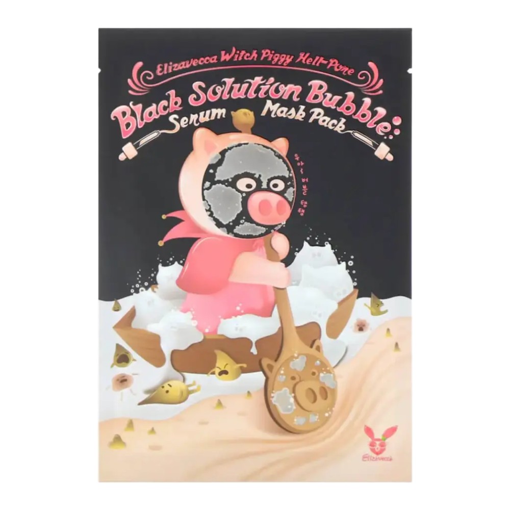 Elizavecca Witch Piggy Hell Pore Black Solution Bubble Serum Mask