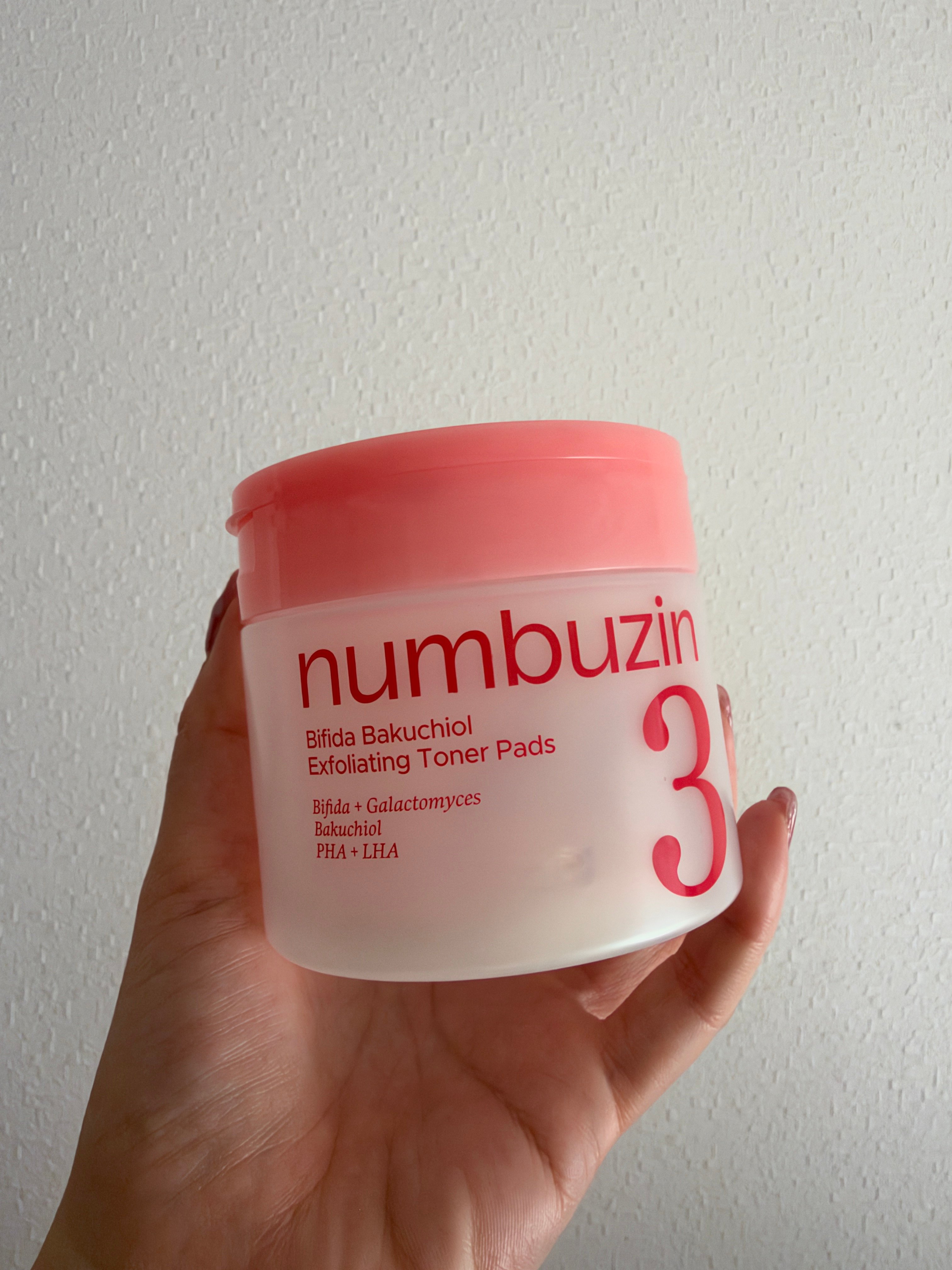 صورة من مراجعة مستخدم لمنتج Numbuzin No.3 وسادات تونر مقشّرة بيفيدا باكوتشيول