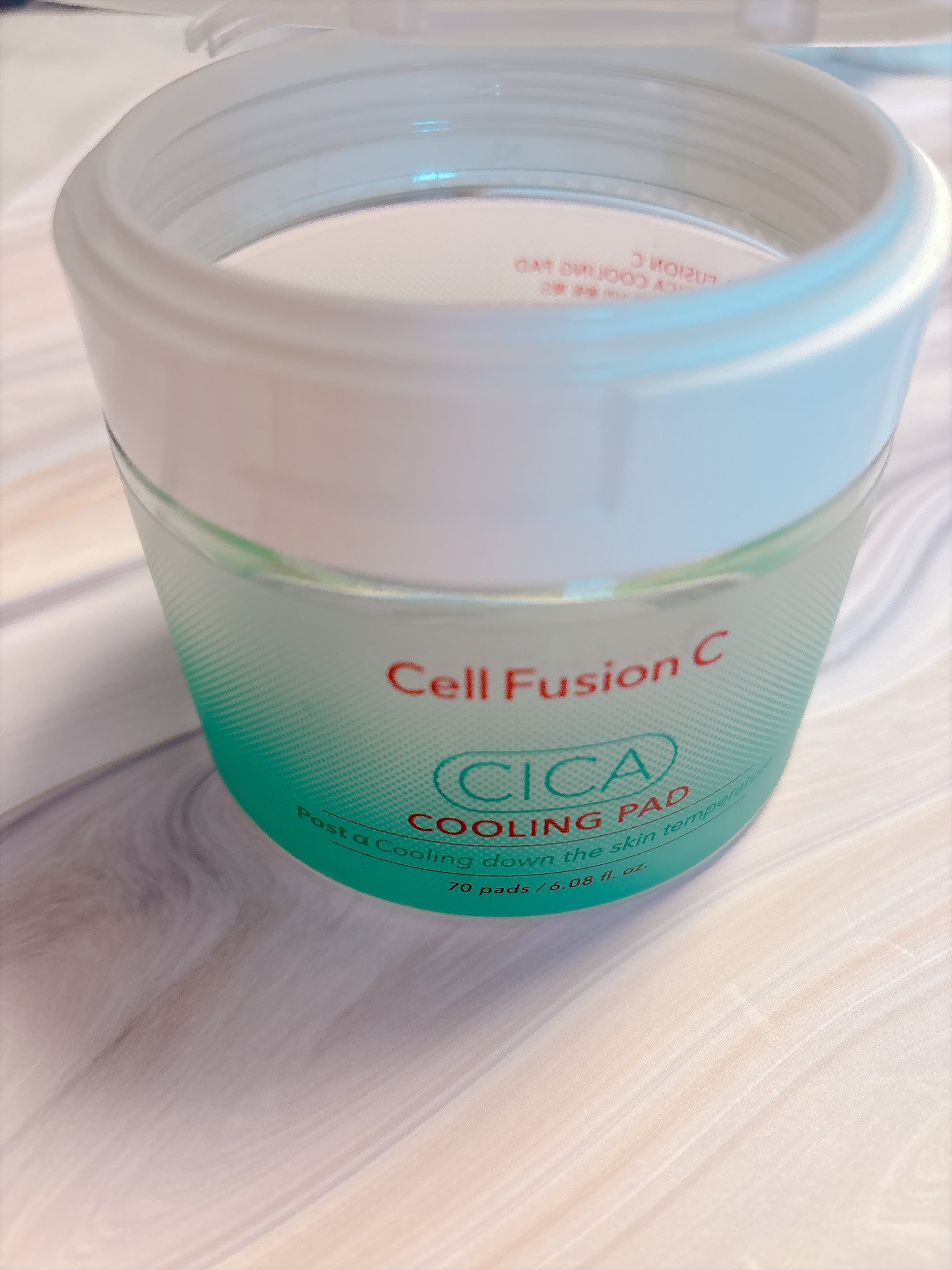 صورة من مراجعة مستخدم لمنتج Cell Fusion C وسادات سيكا المبردة