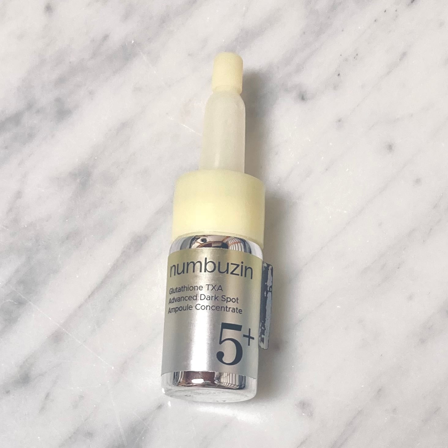 User review photo of Numbuzin No.5 Glutathione TXA Advanced Dark Spot Ampoule Concentrate